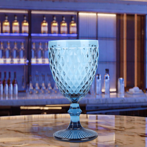 Cristalería DE BODA vintage ecológica 240ml/300ml para champán azul ámbar agua <span class=keywords><strong>copas</strong></span> de vino conjunto 240ml 300ml azul cristalino - Product Image 3