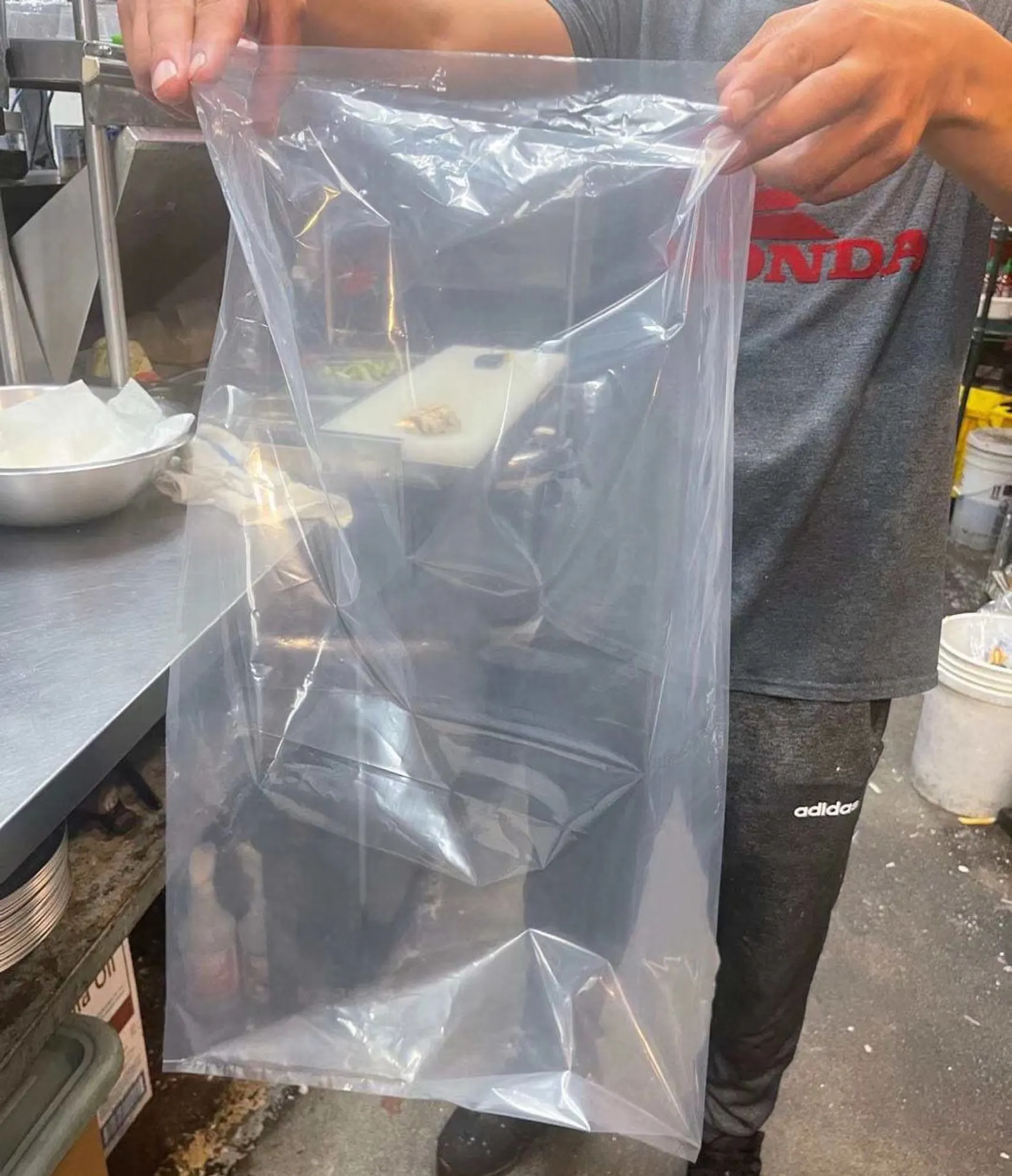 Fabricación de bolsas de polietileno de gran tamaño Pe embalaje de alta resistencia bolsas de plástico lisas de 30 micras