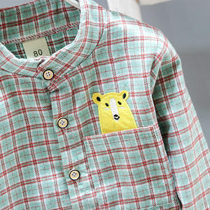 Vêtements pour enfants de haute qualité, ensembles de vêtements pour garçons, chemises à carreaux, haut et pantalon, ensemble 2 pièces - Product Image 3