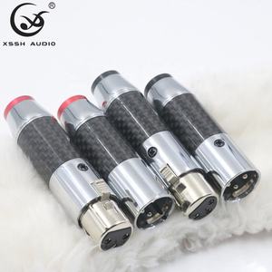 ชุดหูฟังไมโครโฟน XLR yivo xssh ออดิโอ/วิดีโอ HIFI คาร์บอนไฟเบอร์เปลือกทองเหลืองชุบโรเดียมสีทอง3-PIN ตัวเชื่อมต่อ11มม. - Product Image 4