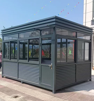 Kiosque de bureau en structure métallique pour extérieur, abri de jardin, maison conteneur en kit, mini-maison préfabriquée