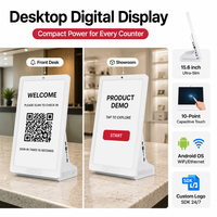 Layar Sentuh Desktop 15.6 Inci Kios Digital Signage Bodi Ultra Tipis Dudukan VESA Layar Iklan Android