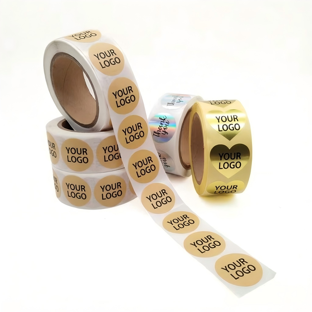 Custom Private Self Adhesive Transparent BOPP Bottle Stickers Waterproof Gold Foil Logo Print BOPP Label Stickers