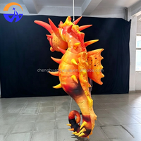 Modèle de hippocampe gonflable personnalisé pour publicité extérieure, centres commerciaux, carnavals, événements et spectacles, avec souffleur
