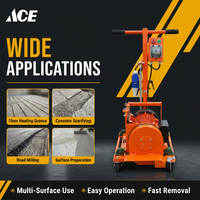 Machine de fraisage pour chauffage au sol GE230V avec limiteur de courant de démarrage, connectable à un port d'extraction des poussières pour une utilisation sans poussière