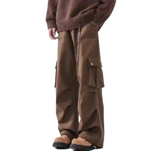 กางเกงขายส่งคุณภาพสูงสไตล์วินเทจทรงหลวมสำหรับผู้ชาย กางเกงสตรีทแวร์ผู้ชาย กางเกงคาร์โก้ผู้ชายหลายกระเป๋า - Product Image 1