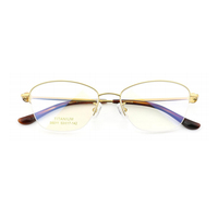 Gafas Semi sin montura de buena calidad, gafas de diseñador de visión pura, gafas de media especificación, gafas ópticas de titanio, monturas de gafas