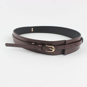 Tailleverstevigende brede riem voor dames, met dubbele stijl: te dragen als brede of slanke riem, uitgerust met een gesp van legering. - Product Image 5