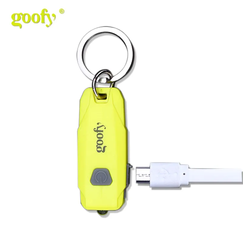 Goofy Schlüssel bund Licht Geschenk Schlüssel ring Taschenlampe Mini Schlüssel halter Mit Taschenlampe USB Aufladen Led Licht Schlüssel bund
