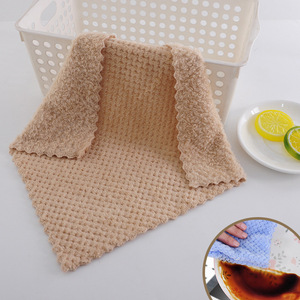 Thickened Microfiber Dish Towel Lattice Pattern For Kitchen Cleaning And Household Use - Product Image 2