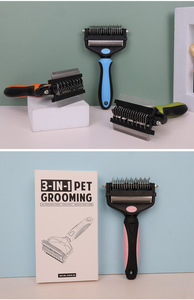 Kit Pencabut bulu anjing peliharaan 3 dalam 1, peralatan Pencabut bulu simpul terbuka 3 dalam 1 hijau kecil untuk anjing pendek & Panjang - Product Image 3