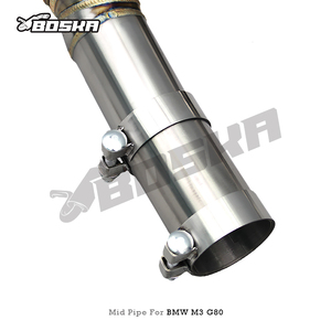Tuyau intermédiaire d'échappement BOSKA Z avec résonateur pour BMW M2/M3/M4 G80/G82/G87 3.0T 2021-2026 en acier inoxydable SS304, longueur égale - Product Image 3