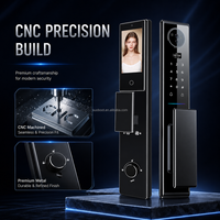 Cerradura Inteligente Automática Tuya WiFi con Ojo de Gato HD, Desbloqueo por Huella Dactilar 3D, Reconocimiento Facial y Contraseña para Puertas de Madera y Aluminio