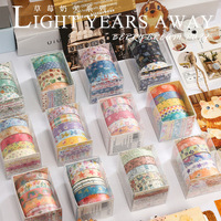 Ruban Washi Thème Sucré Coloré, Kit de Rubans Décoratifs Multi-Motifs pour Scrapbooking, Décoration de Journaux, Fabrication de Cartes, Bricolage