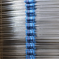 Resistencia de Película Metálica de la Serie RXNE MF con Tolerancia del 1%, 1/8W-5W, 10R-1M, Componente Electrónico Enchufable de Cinco Anillos de Color