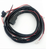 Lampu Sorot LED Motor Berkualitas Tinggi, Kabel Relay Saklar Lampu Depan Ganda untuk Mobil Truk Modifikasi Off-Road, Kabel Harness