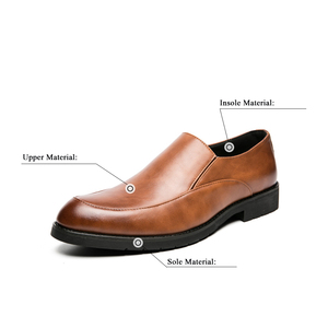 Chaussures habillées pour hommes, grandes tailles 38-48, mocassins pour soirée, mariage, marron, noir - Product Image 2