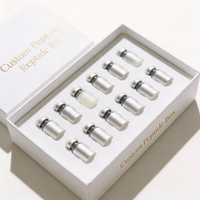 Boîte-cadeau de luxe personnalisée haut de gamme pour collagène et peptides, avec finition bronzante, boîtes rigides pour usage médical