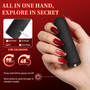 Mini Vibrador <span class=keywords><strong>Bullet</strong></span> para Mulheres, Estimulação Clitoriana Poderosa, Vibração Forte e Silenciosa, Discreto, à Prova d'Água, Brinquedo Sexual Adulto em Silicone - Product Image 4