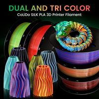 Filament tricolore CoLiDo PLA PLUS Filament 3D 1.75mm 1kg Surface super brillante et adhérence parfaite de la couche pour une impression à grande vitesse