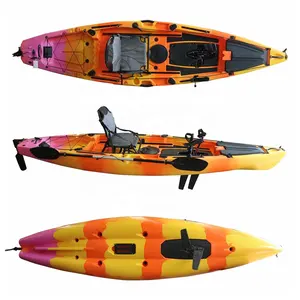 维金12英尺LLDPE材料高品质1人湖泊和河流钓鱼皮瓣踏板带踏板皮艇