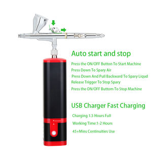 Rechargeable aérographe barbier jouet modèle casque TshirtPaint Art artisanat <span class=keywords><strong>Textile</strong></span> Mural cosmétique maquillage ongles beauté gâteau compresseur - Product Image 2