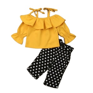 Ropa de Moda Infantil al por Mayor, Pantalones Casuales para Niñas, Camisa de Algodón para Niños, Traje Infantil - Product Image 1