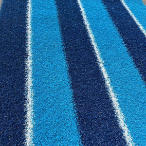 Alfombra sintética XIAOUGRASS de césped <span class=keywords><strong>artificial</strong></span> azul de <span class=keywords><strong>color</strong></span> interior y exterior para césped sintético de patio de recreo - Product Image 1