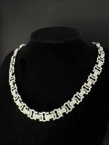 Cadena Cubana con Incrustaciones de Diamantes Moissanite VVS, Cadena Cubana con Diamantes Moissanite para Hombre, Estilo Urbano - Product Image 2