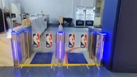 Barrera Abatible de Acero Inoxidable 304 con Motor sin Escobillas, Control de Acceso por RFID, Código QR y Reconocimiento Facial para Gimnasios y Fábricas, OEM, ODM, CE