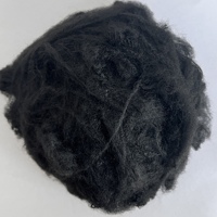 Fibre de staple noire solide haute densité sans additif de silicone, bonne résistance, matériau textile industriel