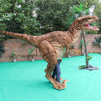 Costume de dinosaure animatronique grandeur nature pour parcs d'attractions et centres commerciaux, utilisation intérieure/extérieure