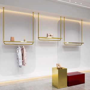 Appendiabiti in oro in acciaio inossidabile di nuovo stile personalizzato di alta qualità per negozio di <span class=keywords><strong>abbigliamento</strong></span> femminile - Product Image 1