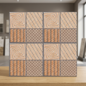 Carreaux de sol en céramique effet marbre poli gris marocain 40x40cm, porcelaine émaillée numérique - Product Image 6