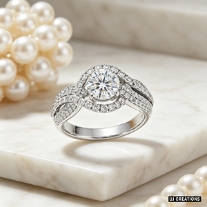 Bague de mariage personnalisée en or massif S925/10K/14K/18K avec diamant rond brillant de 1 carat de qualité VVS-VS cultivé en laboratoire - Product Image 6