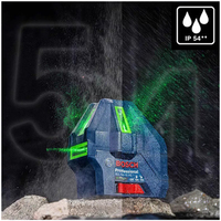 Niveau laser vert professionnel BOSCH GLL 50-15 XG, 5 lignes, 1 point de plomb, 15 m, auto-nivelant, IP54, mesure de ligne laser