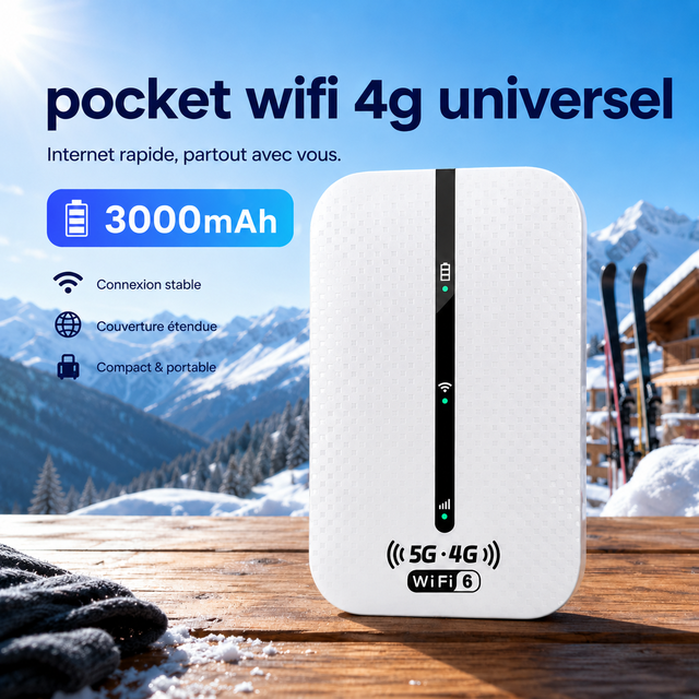 Portable 4G LTE Router 3000mAh USB Type-C 2.4G Wifi6 MINI Pocket Wireless Mobile Hotspot 150Mbps Modem Router with SIM Card Slot
