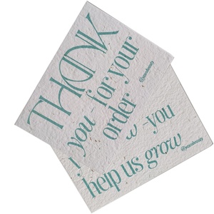 Low MOQ Full Color Printing Plantable Art Paper Custom Design Greeting Business Post Cards Thank You Cards