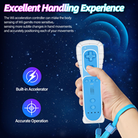 Manette sans fil avec télécommande intégrée Motion Plus Nunchuks, manette de jeu pour Nintendo Wii / Wii U
