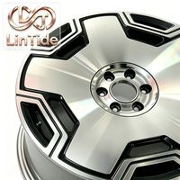 Juego de 5 Ruedas Forjadas de Dos Tonos con Acabado Pulido Estilo Dish, Llantas de Aleación Retro de Lujo para Modificación de Autos Premium, Venta al Por Mayor