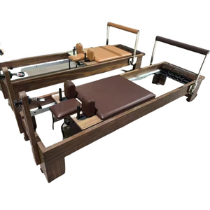 2025 nuova attrezzatura da Studio portatile per <span class=keywords><strong>Pilates</strong></span> commerciale in legno di noce <span class=keywords><strong>Reformer</strong></span> regolabile presenta <span class=keywords><strong>benefici</strong></span> per la salute durevoli per il corpo - Product Image 4