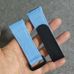 Bracelet de montre de <span class=keywords><strong>sport</strong></span> en nylon <span class=keywords><strong>bleu</strong></span> haut de gamme, personnalisé, avec boucle auto-agrippante, bracelet de remplacement spécialement conçu pour 35-02 - Product Image 1