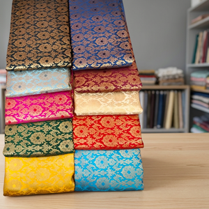 Custom Made Eco-Friendly Handmade Brocade Silk Fabrics in Assorted Colors Patterns for Home Textile Sofa Costume <b>Bridal</b> Dresses - Product Image 3