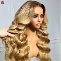 Perruque Lace Front Body Wave 613 Blond Miel Pré-Pluckée avec Baby Hair, Cheveux Longs Bouclés pour Femmes, Vente en Gros, Nouveauté 2026
