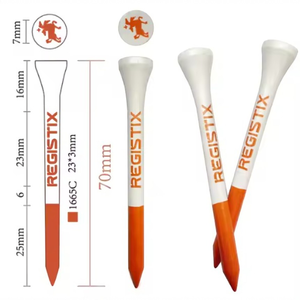 Custom Bamboo Golf Tees Eco Material Durable Step Design OEM Precio de fábrica Entrega rápida para pedidos a granel - Product Image 1