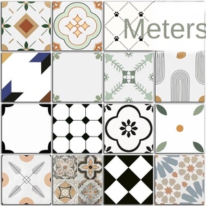 Azulejos de Porcelana Mate Vitrificados Antideslizantes y Resistentes al Ácido, Diseño Moderno Francés, 300x300 400x400, con Diseño de Flores y Plantas - Product Image 2
