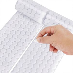 High Quality 2 Million Pairs 16mm White Self-<b>Adhesive</b> <b>Hook</b> and Loop Coins/Dots Double Sided Factory Wholesale - Product Image 1