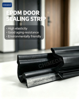Joint d'étanchéité de porte en EPDM en forme de V à haute élasticité pour une meilleure étanchéité, utilisé avec des bandes d'étanchéité standard