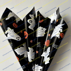 Papel de regalo de <span class=keywords><strong>calabaza</strong></span> de Halloween de nuevo diseño, papel de regalo Floral para ramos, suministros de floristería, papel de <span class=keywords><strong>Spiderman</strong></span> - Product Image 5