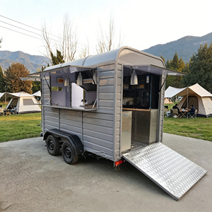 DOT Hot Dog Cart Fully Equipped Horse <b>Box</b> Food Truck OEM Mobile Kitchen Fast <b>Burger</b> Trailer - Product Image 3